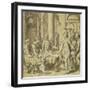 The Banquet of Dido and Aeneas, Model for a Tapestry in the Story of Aeneas Series, C.1532-Perino Del Vaga-Framed Giclee Print