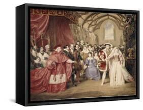 The Banquet of Henry VIII in York Place-James Stephanoff-Framed Stretched Canvas