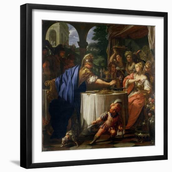 The Banquet of Mark Anthony and Cleopatra-Francesco Trevisani-Framed Giclee Print