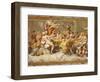 The Banquet of the Gods, Ceiling Painting of the Courtship and Marriage of Cupid and Psyche-Raphael-Framed Giclee Print