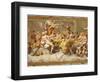 The Banquet of the Gods, Ceiling Painting of the Courtship and Marriage of Cupid and Psyche-Raphael-Framed Giclee Print