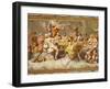 The Banquet of the Gods, Ceiling Painting of the Courtship and Marriage of Cupid and Psyche-Raphael-Framed Giclee Print