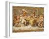 The Banquet of the Gods, Ceiling Painting of the Courtship and Marriage of Cupid and Psyche-Raphael-Framed Giclee Print