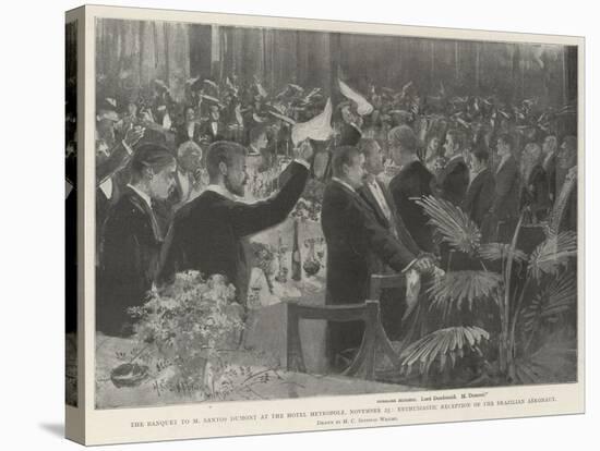 The Banquet to M Santos Dumont at the Hotel Metropole-Henry Charles Seppings Wright-Stretched Canvas