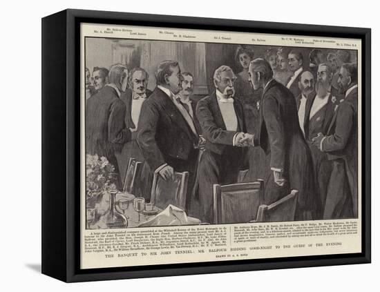 The Banquet to Sir John Tenniel, Mr Balfour Bidding Good-Night to the Guest of the Evening-Alexander Stuart Boyd-Framed Stretched Canvas