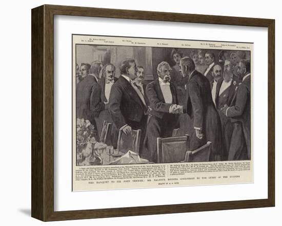 The Banquet to Sir John Tenniel, Mr Balfour Bidding Good-Night to the Guest of the Evening-Alexander Stuart Boyd-Framed Giclee Print