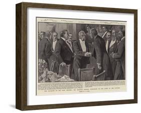 The Banquet to Sir John Tenniel, Mr Balfour Bidding Good-Night to the Guest of the Evening-Alexander Stuart Boyd-Framed Giclee Print