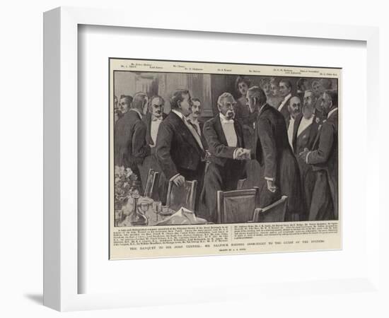 The Banquet to Sir John Tenniel, Mr Balfour Bidding Good-Night to the Guest of the Evening-Alexander Stuart Boyd-Framed Giclee Print