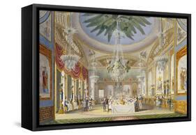 The Banqueting Room at the Royal Pavilion, Brighton, 1826-John Nash-Framed Stretched Canvas