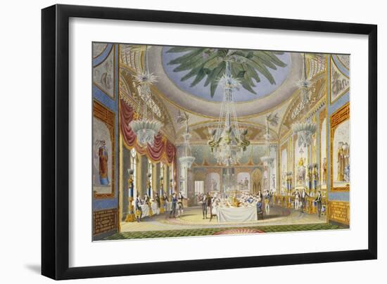 The Banqueting Room at the Royal Pavilion, Brighton, 1826-John Nash-Framed Giclee Print