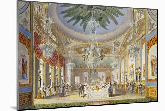 The Banqueting Room at the Royal Pavilion, Brighton, 1826-John Nash-Mounted Giclee Print