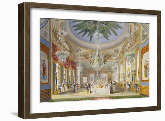 The Banqueting Room at the Royal Pavilion, Brighton, 1826-John Nash-Framed Giclee Print