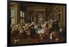 The Banquett, 1628. (The Architectural Elements by Dirck Van Delen)-Dirck Hals-Framed Giclee Print