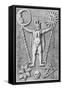 The Baphomet of the Templars, Copy of an Ivory Casket Found at Essarois-null-Framed Stretched Canvas