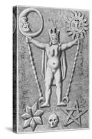 The Baphomet of the Templars, Copy of an Ivory Casket Found at Essarois-null-Stretched Canvas