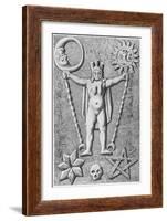 The Baphomet of the Templars, Copy of an Ivory Casket Found at Essarois-null-Framed Giclee Print