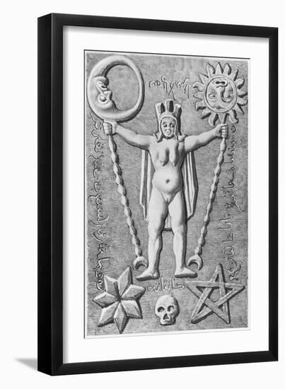 The Baphomet of the Templars, Copy of an Ivory Casket Found at Essarois-null-Framed Giclee Print