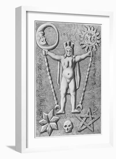 The Baphomet of the Templars, Copy of an Ivory Casket Found at Essarois-null-Framed Giclee Print