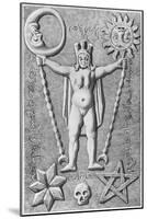 The Baphomet of the Templars, Copy of an Ivory Casket Found at Essarois-null-Mounted Giclee Print