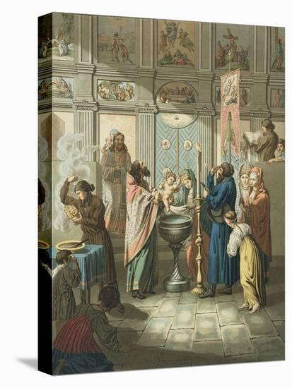 The Baptism Engraved by Gros-E. Karnejeff-Stretched Canvas