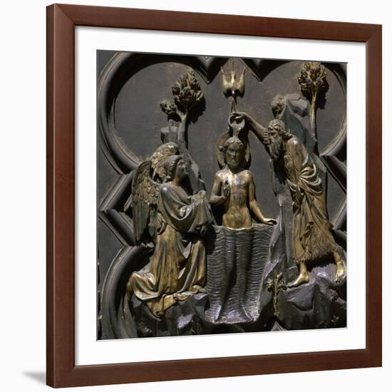 The Baptism of Christ, 14th century-Andrea Pisano-Framed Giclee Print