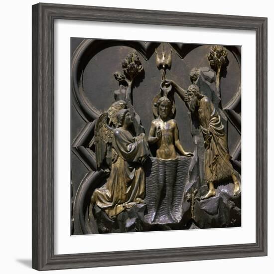 The Baptism of Christ, 14th century-Andrea Pisano-Framed Giclee Print