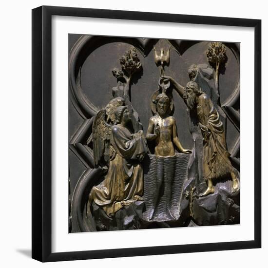 The Baptism of Christ, 14th century-Andrea Pisano-Framed Giclee Print