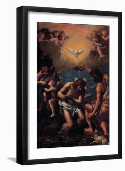 The Baptism of Christ, 1585-1590-Ippolito Scarsellino-Framed Premium Giclee Print