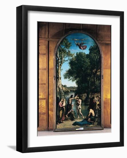 The Baptism of Christ, 1845-47-Jean-Baptiste-Camille Corot-Framed Giclee Print