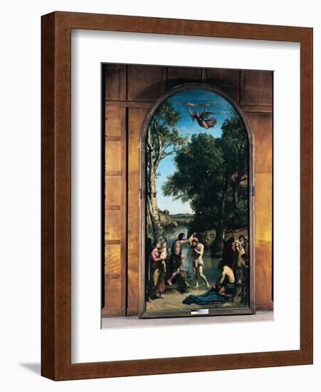 The Baptism of Christ, 1845-47-Jean-Baptiste-Camille Corot-Framed Giclee Print