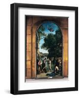 The Baptism of Christ, 1845-47-Jean-Baptiste-Camille Corot-Framed Giclee Print