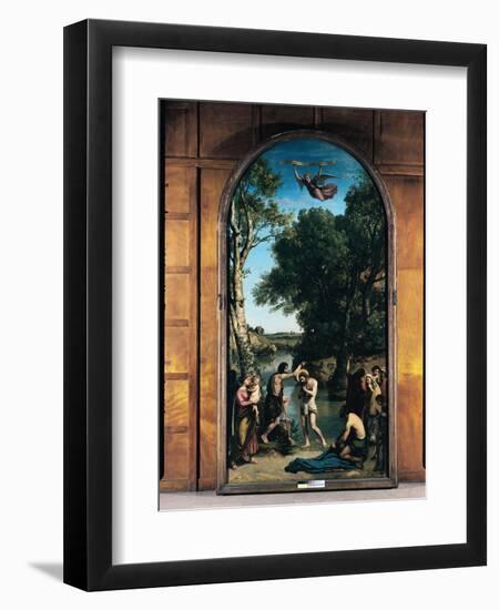 The Baptism of Christ, 1845-47-Jean-Baptiste-Camille Corot-Framed Giclee Print