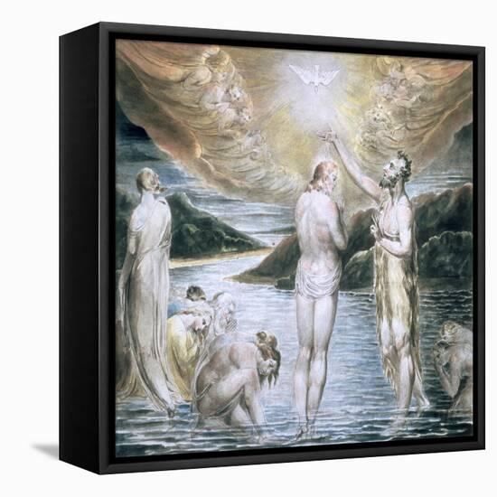 The Baptism of Christ, 19th Century-William Blake-Framed Stretched Canvas