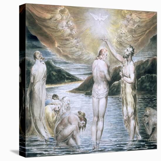 The Baptism of Christ, 19th Century-William Blake-Stretched Canvas