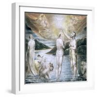 The Baptism of Christ, 19th Century-William Blake-Framed Giclee Print