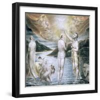 The Baptism of Christ, 19th Century-William Blake-Framed Premium Giclee Print