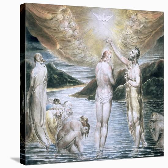 The Baptism of Christ, 19th Century-William Blake-Stretched Canvas