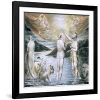 The Baptism of Christ, 19th Century-William Blake-Framed Giclee Print