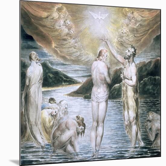 The Baptism of Christ, 19th Century-William Blake-Mounted Giclee Print