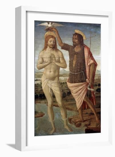 The Baptism of Christ, after 1486-Guidoccio Cozzarelli-Framed Giclee Print