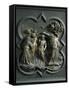 The Baptism of Christ, by Lorenzo Ghiberti-null-Framed Stretched Canvas