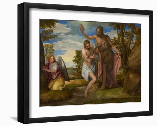 The Baptism of Christ, c.1550-1560-Veronese-Framed Giclee Print