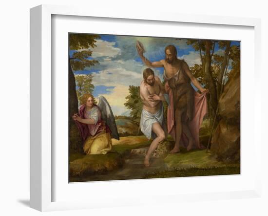 The Baptism of Christ, c.1550-1560-Veronese-Framed Giclee Print