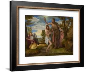 The Baptism of Christ, c.1550-1560-Veronese-Framed Giclee Print