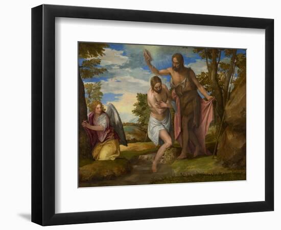 The Baptism of Christ, c.1550-1560-Veronese-Framed Giclee Print