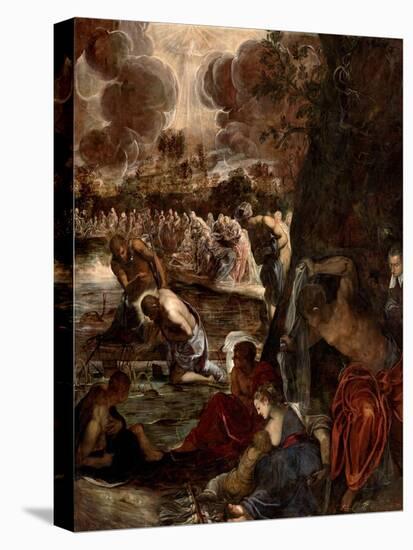 The Baptism of Christ, c.1570-Jacopo Robusti Tintoretto-Stretched Canvas