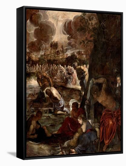 The Baptism of Christ, c.1570-Jacopo Robusti Tintoretto-Framed Stretched Canvas