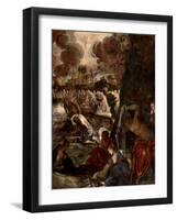 The Baptism of Christ, c.1570-Jacopo Robusti Tintoretto-Framed Giclee Print