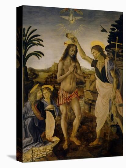 The Baptism of Christ, Ca 1470-1475-Leonardo da Vinci-Stretched Canvas