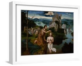 The Baptism of Christ, Ca 1515-Joachim Patinir-Framed Giclee Print